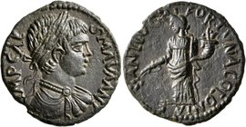 PISIDIA. Antiochia. Caracalla, 198-217. 'As' (Bronze, 22 mm, 4.71 g, 6 h). IMP CAES M AV M NT (sic!) Laureate, draped and cuirassed bust of Caracalla ...