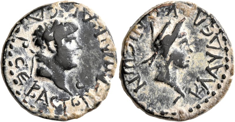 LYCAONIA. Iconium. Nero, 54-68. Assarion (Bronze, 21 mm, 5.75 g, 11 h). ΝЄΡωΝ ΚΑ...