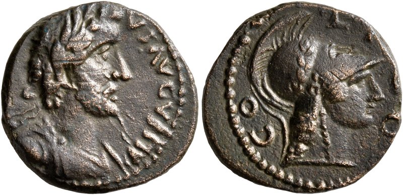 LYCAONIA. Iconium. Antoninus Pius, 138-161. Hemiassarion (Bronze, 18 mm, 4.64 g,...