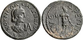 CILICIA. Syedra. Salonina, Augusta, 254-268. 11 Assaria (Bronze, 31 mm, 19.04 g, 7 h). KOPNHΛA (sic!) CAΛΩNINA CЄB Diademed and draped bust of Salonin...