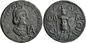 CILICIA. Syedra. Salonina, Augusta, 254-268. 11 Assaria (Bronze, 28 mm, 13.93 g, 7 h). KOPNHΛA (sic!) CAΛΩNINA CЄB Diademed and draped bust of Salonin...