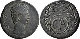 ASIA MINOR. Uncertain. Augustus, 27 BC-AD 14. Sestertius (Bronze, 33 mm, 25.29 g), circa 25 BC. AVGVSTVS Bare head of Augustus to right. Rev. Large C ...