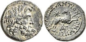 SYRIA, Seleucis and Pieria. Antioch. Pseudo-autonomous issue. AE (Bronze, 20 mm, 6.48 g, 12 h), circa 5/6-13/14 AD. Laureate head of Zeus to right. Re...