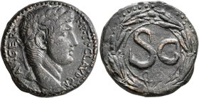 SYRIA, Seleucis and Pieria. Antioch. Claudius, 41-54. 'Dupondius' (Orichalcum, 26 mm, 16.35 g). IMP•TI•CLAVD•CAE AV•GER• Laureate head of Claudius to ...