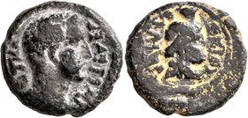 JUDAEA. Aelia Capitolina (Jerusalem). Antoninus Pius, 138-161. AE (Bronze, 21 mm, 9.15 g, 12 h). IMP C T AEL ANTO Bare head of Antoninus Pius to right...