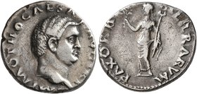 Otho, 69. Denarius (Silver, 19 mm, 3.33 g, 6 h), Rome. IMP M OTHO CAESAR AVG TR P Bare head of Otho to right. Rev. PAX ORBIS TERRARVM Pax standing fro...