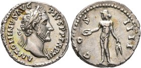 Antoninus Pius, 138-161. Denarius (Silver, 18 mm, 3.39 g, 12 h), Rome, 148-149. ANTONINVS AVG PIVS P P TR P XII Laureate head of Antoninus Pius to rig...