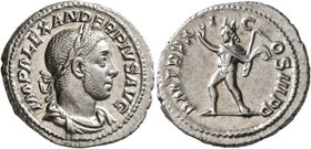 Severus Alexander, 222-235. Denarius (Silver, 20 mm, 3.92 g, 7 h), Rome, 232. IMP ALEXANDER PIVS AVG Laureate and draped bust of Severus Alexander to ...