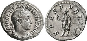 Severus Alexander, 222-235. Denarius (Silver, 20 mm, 3.13 g, 1 h), Rome, 232. IMP ALEXANDER PIVS AVG Laureate and draped bust of Severus Alexander to ...