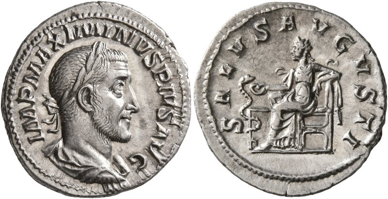 Maximinus I, 235-238. Denarius (Silver, 20 mm, 3.19 g, 6 h), Rome, 235-236. IMP ...