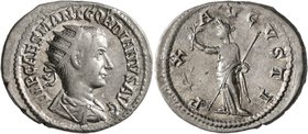 Gordian III, 238-244. Antoninianus (Silver, 24 mm, 4.71 g, 12 h), Antiochia, 238-239. IMP CAES M ANT GORDIANVS AVG Radiate, draped and cuirassed bust ...