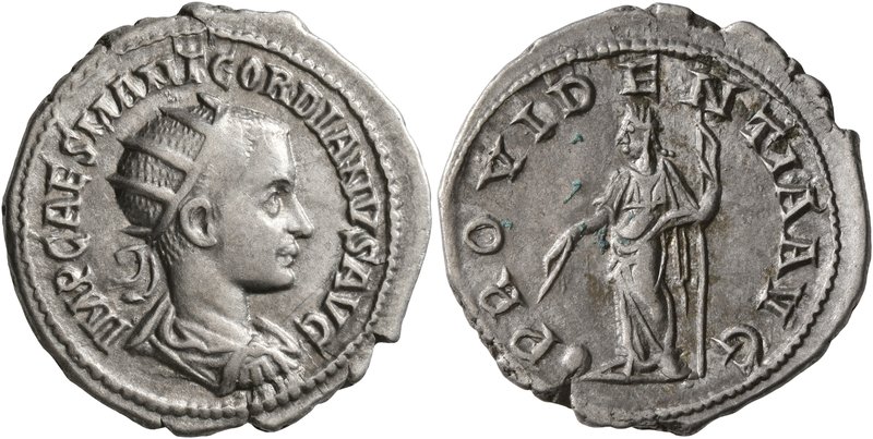 Gordian III, 238-244. Antoninianus (Silver, 23 mm, 3.97 g, 6 h), Antiochia, 238-...