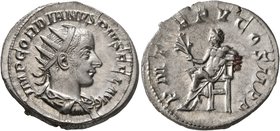 Gordian III, 238-244. Antoninianus (Silver, 23 mm, 4.83 g, 7 h), Rome, 241-243. IMP GORDIANVS PIVS FEL AVG Radiate, draped and cuirassed bust of Gordi...