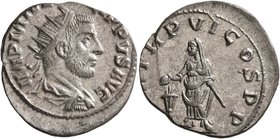 Philip I, 244-249. Antoninianus (Silver, 20 mm, 3.18 g, 4 h), Antiochia, 249. IMP M IVL PHILIPPVS AVG Radiate, draped and cuirassed bust of Philip I t...
