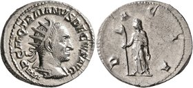 Trajan Decius, 249-251. Antoninianus (Silver, 23 mm, 4.44 g, 12 h), Rome, 251. IMP C M Q TRAIANVS DECIVS AVG Radiate and cuirassed bust of Trajan Deci...