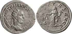 Trajan Decius, 249-251. Antoninianus (Silver, 24 mm, 3.56 g, 11 h), Antiochia. IMP C M Q TRAIANVS DECIVS AVG Radiate and cuirassed bust of Trajan Deci...