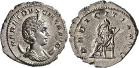 Herennia Etruscilla, Augusta, 249-251. Antoninianus (Silver, 23 mm, 4.27 g, 2 h), Rome. HER ETRVSCILLA AVG Diademed and draped bust of Herennia Etrusc...