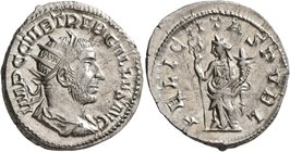 Trebonianus Gallus, 251-253. Antoninianus (Silver, 22 mm, 3.60 g, 7 h), Rome. IMP C C VIB TREB GALLVS AVG Radiate, draped and cuirassed bust of Trebon...