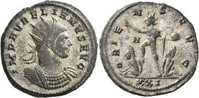 Aurelian, 270-275. Antoninianus (Silvered bronze, 22 mm, 4.00 g, 1 h), Cyzicus, spring-end 274. IMP AVRELIANVS AVG Radiate and cuirassed bust of Aurel...