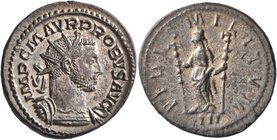 Probus, 276-282. Antoninianus (Silvered bronze, 23 mm, 5.25 g, 1 h), Lugdunum, November-December 276. IMP C M AVR PROBVS AVG Radiate and cuirassed bus...