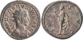 Probus, 276-282. Antoninianus (Silvered bronze, 23 mm, 4.00 g, 12 h), Lugdunum, 282. IMP C PROBVS•P•F•AVG Radiate and cuirassed bust of Probus to righ...