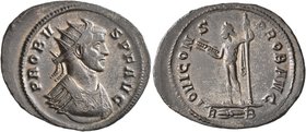 Probus, 276-282. Antoninianus (Silvered bronze, 24 mm, 3.39 g, 6 h), Rome, 282. PROBVS P F AVG Radiate and cuirassed bust of Probus to right. Rev. IOV...