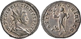 Diocletian, 284-305. Antoninianus (Silvered bronze, 22 mm, 3.95 g, 1 h), Lugdunum, 287-289. IMP C DIOCLETIANVS P AVG Radiate, draped and cuirassed bus...