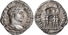Diocletian, 284-305. Argenteus (Silver, 19 mm, 2.82 g, 1 h), Ticinum, circa 295. DIOCLETI-ANVS AVG Laureate head of Diocletian to right. Rev. VIRTVS M...