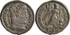 Constantine I, 307/310-337. Follis (Bronze, 19 mm, 2.52 g, 12 h), Sirmium, 324-325. CONSTAN-TINVS AVG Laureate head of Constantine I to right. Rev. SA...