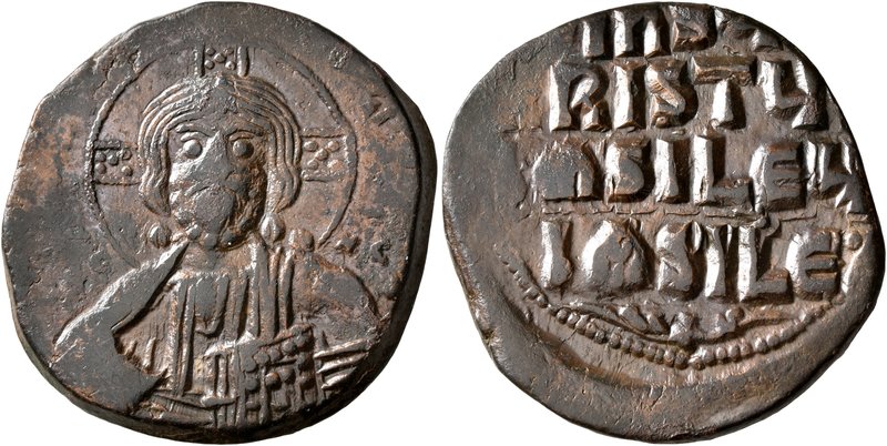 Anonymous Folles, time of Basil II & Constantine VIII, circa 976-1025. Follis (B...