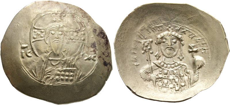 Michael VII Ducas, 1071-1078. Histamenon (Electrum, 29 mm, 4.58 g, 6 h), Constan...