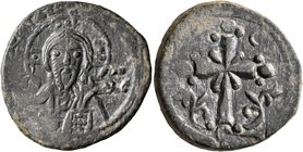 Anonymous Folles, time of Nicephorus III, circa 1078-1081. Follis (Bronze, 23 mm, 5.40 g, 6 h), Class I, Constantinopolis. Bust of Christ facing, nimb...