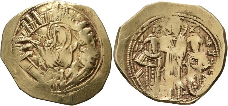 Andronicus II Palaeologus, with Michael IX, 1282-1328. Hyperpyron (Electrum, 25 ...