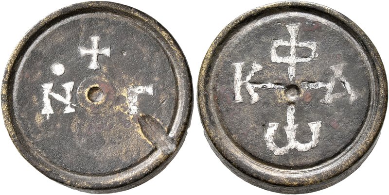 Byzantine Weights, Circa 6th-7th centuries. Weight of 3 Nomismata (Orichalcum, 2...
