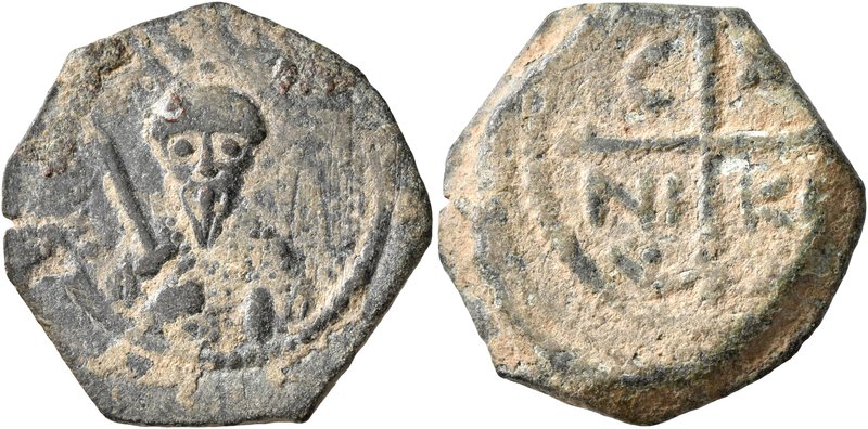 CRUSADERS. Antioch. Tancred, regent, 1101-1112. Follis (Bronze, 23 mm, 6.04 g, 6...