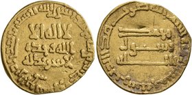 ISLAMIC, 'Abbasid Caliphate. temp. Al-Mansur, AH 136-158 / AD 754-775. Dinar (Gold, 18 mm, 3.95 g, 7 h), without mint name, AH 150 = AD 767. SICA III,...