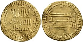 ISLAMIC, 'Abbasid Caliphate. temp. Al-Mansur, AH 136-158 / AD 754-775. Dinar (Gold, 19 mm, 4.12 g, 8 h), without mint name, AH 158 = AD 774/5. SICA II...