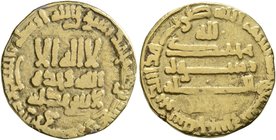 ISLAMIC, 'Abbasid Caliphate. temp. Al-Ma'mun, AH 199-218 / AD 813-833. Dinar (Gold, 18 mm, 2.90 g, 12 h), without mint name (Madinat al-Salam), AH 205...