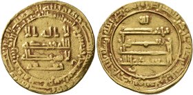 ISLAMIC, 'Abbasid Caliphate. Al-Mu'tamid, AH 256-279 / AD 870-892. Dinar (Gold, 20 mm, 4.25 g, 1 h), citing the caliph al-Mutamid and the heir apparen...