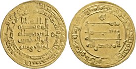 ISLAMIC, 'Abbasid Caliphate. temp. Al-Muqtadir, second reign, AH 296-317 / AD 908-929. Dinar (Gold, 24 mm, 4.24 g, 7 h), citing the caliph al-Muqtadir...