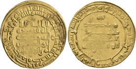 ISLAMIC, 'Abbasid Caliphate. Al-Muqtadir, second reign, AH 296-317 / AD 908-929. Dinar (Gold, 24 mm, 4.08 g, 11 h), citing the caliph al-Muqtadir and ...