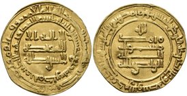 ISLAMIC, 'Abbasid Caliphate. Al-Radi, AH 322-329 / AD 934-940. Dinar (Gold, 23 mm, 3.73 g, 10 h), citing Caliph al-Radi Billah, Hamadhan, AH 324 = AD ...