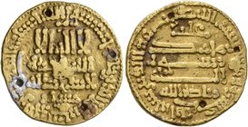 ISLAMIC, al-Maghreb (North Africa). Aghlabids. Ziyadat Allah I ibn Ibrahim, AH 201-223 / AD 817-838. Dinar (Gold, 18 mm, 4.14 g, 1 h), citing the Amir...
