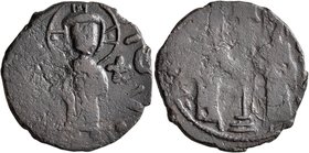 ISLAMIC, Anatolia & al-Jazira (Post-Seljuk). Zangids (Syria). Nur al-Din Mahmud, AH 541-569 / AD 1146-1173. Fals (Bronze, 24 mm, 6.40 g, 11 h), a cont...
