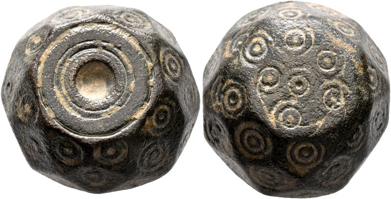 ISLAMIC, Islamic Weights. Circa 10-13th centuries. Weight of 20 Dirhams (Bronze,...