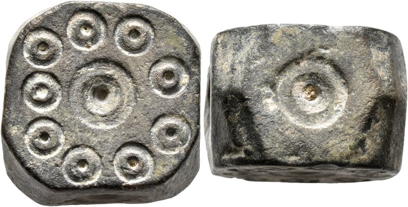 ISLAMIC, Islamic Weights. Circa 10-13th centuries. Weight of 10 Mithqāls (Bronze...