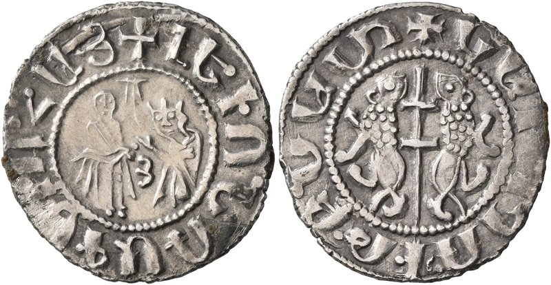 ARMENIA, Cilician Armenia. Royal. Levon I, 1198-1219. Tram (Silver, 22 mm, 2.91 ...