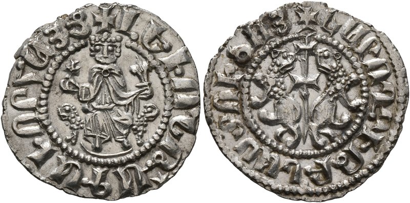 ARMENIA, Cilician Armenia. Royal. Levon I, 1198-1219. Tram (Silver, 22 mm, 2.93 ...