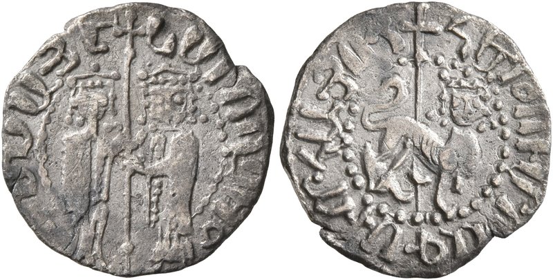 ARMENIA, Cilician Armenia. Royal. Hetoum I and Zabel, 1226-1270. Half Tram (Silv...