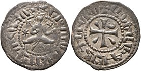 ARMENIA, Cilician Armenia. Royal. Hetoum I, 1226-1270. Kardez (Bronze, 23 mm, 3.77 g, 5 h), Sis. Hetoum seated facing on bench, holding lis-tipped sce...